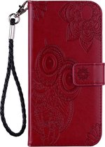 Uilen Book Case - Motorola Moto G9 Plus Hoesje - Rood