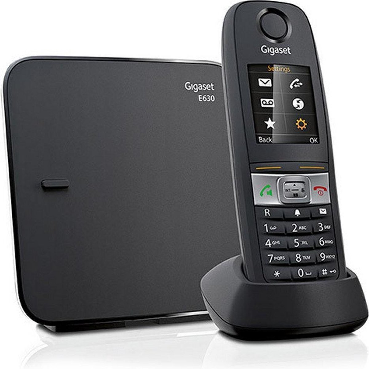 Gigaset E630 - Ruggadised telefoon - ideale robuuste telefoon voor bouw en werkplaatsen - zwart