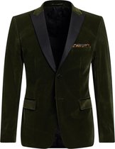 WE Fashion Heren slim fit blazer van velvet