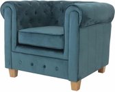 Sortio Home - Fauteuil Malibu - Blauw - Velvet