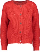 NONO Meisjes vesten NONO Kate heavy knitted cardigan Classic Red 122/128