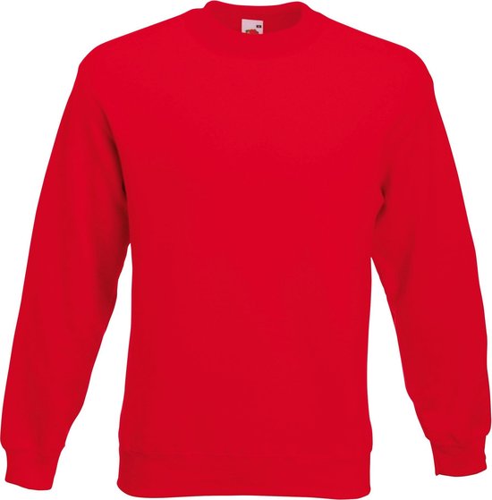 moederlijk abortus Kiwi Fruit Of The Loom Unisex Premium 70/30 set-in sweater (Rood) | bol.com