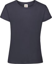 T-shirt à manches courtes Fruit Of The Loom Filles Soft Spun (2 pièces) ( Blauw Marine )