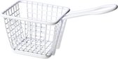Fry Basket White Plated 10.3x7.8x7.8cm