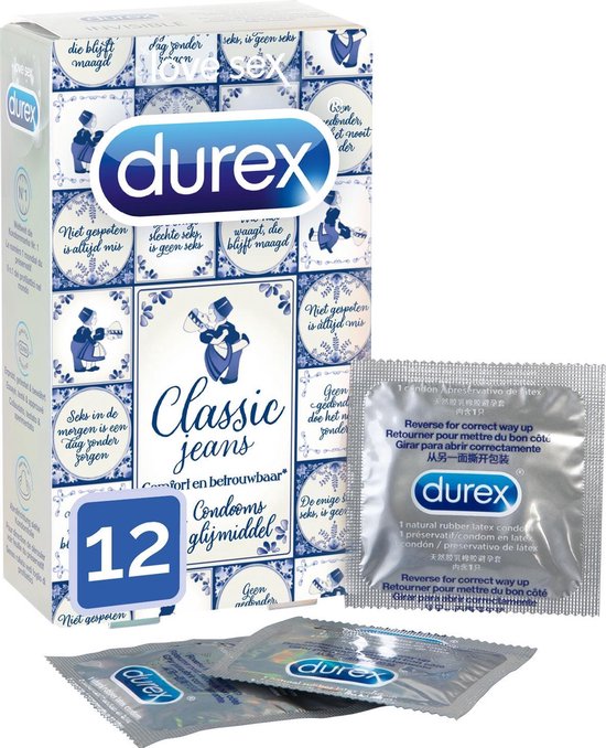 Ontdek uitvegen Buiten Durex Condooms Classic Jeans - Extra Glijmiddel - 12 stuks | bol.com