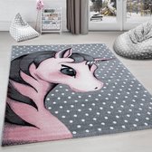 KinderTapijt in sprookjes roze kleuren met schattig Fairy Horse Desing