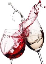 Fotobehang - Wine Glasses 192x260cm - Vliesbehang