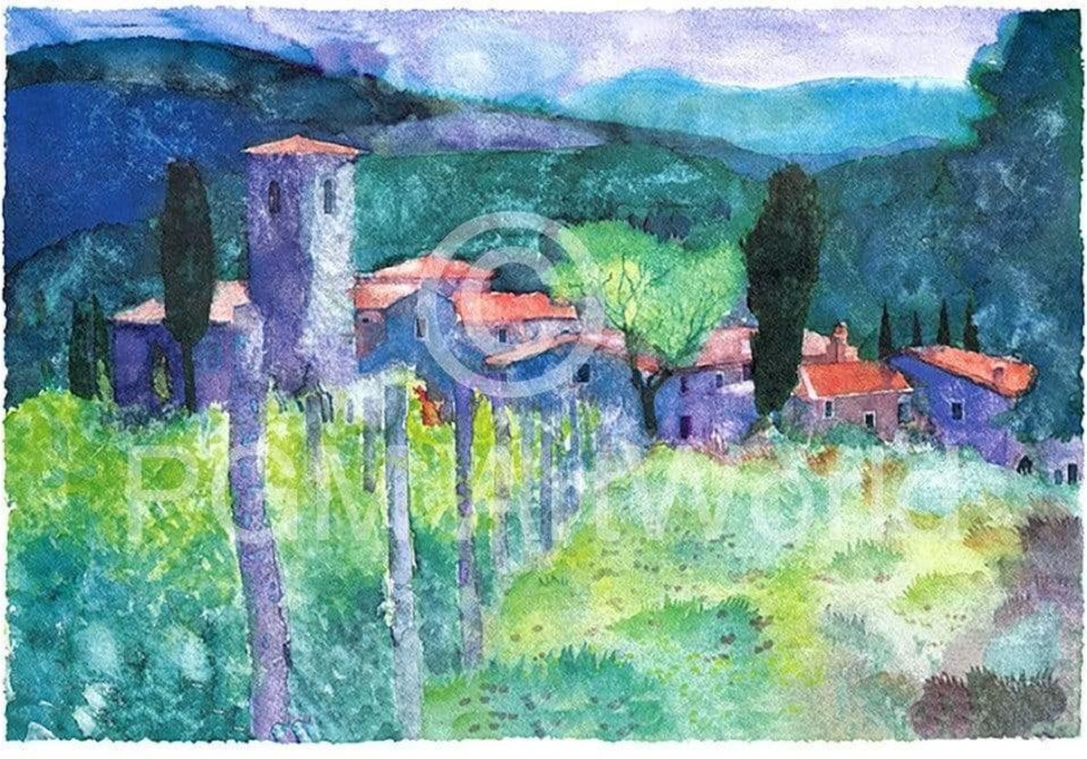 PGM Kunstdruk Ralf Westphal - Castello di Spaltenna, Chianti 70x50cm Divers