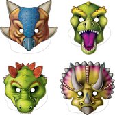 360 DEGREES - 4 kartonnen dinosaurus maskers