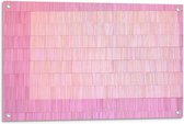 Tuinposter – Roze Franjes - 90x60cm Foto op Tuinposter  (wanddecoratie voor buiten en binnen)