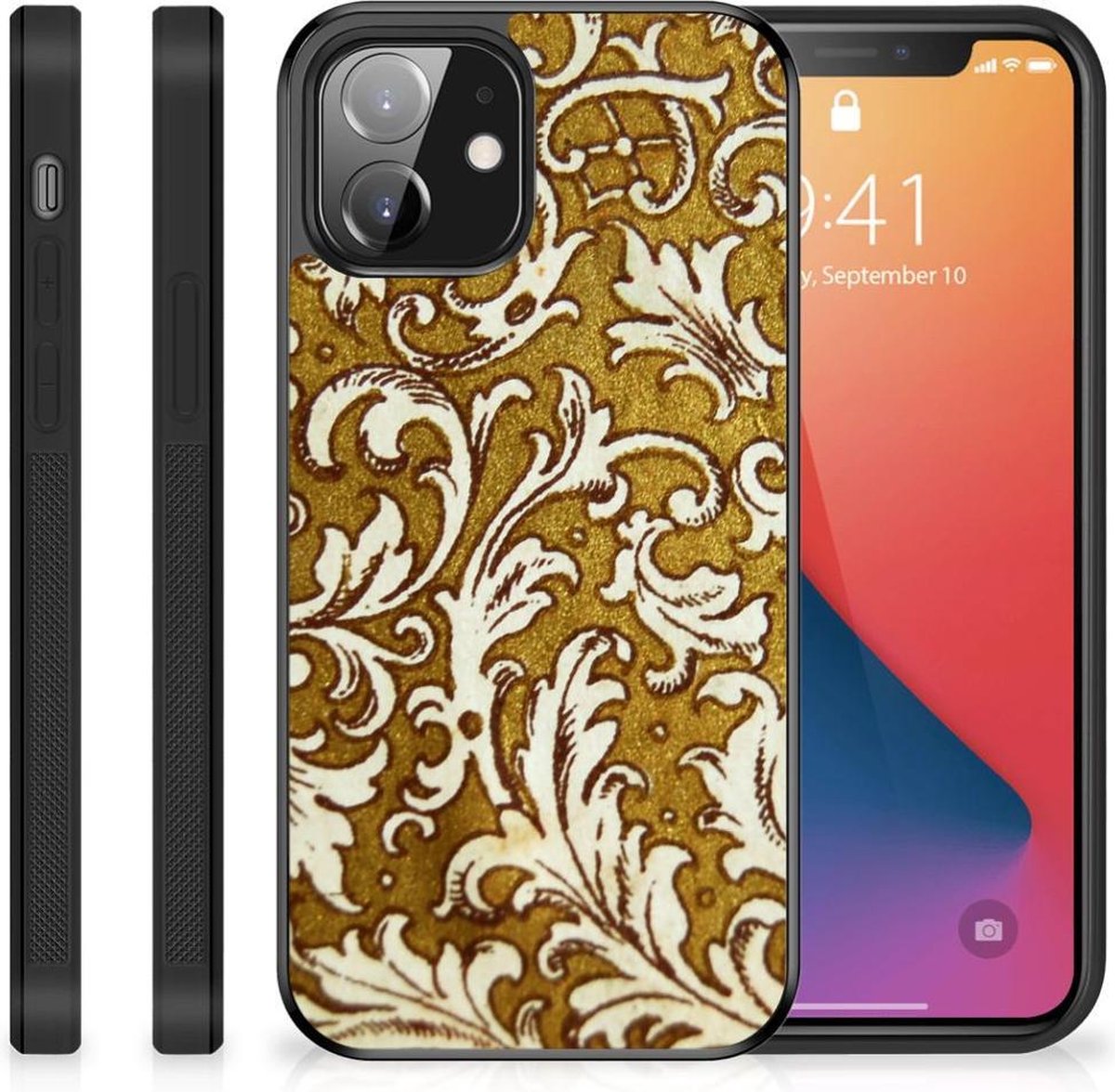 Hoesje TPU iPhone 12 Mini Barok Goud