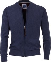 Redmond heren vest katoen - blauw (met rits) -  Maat XL