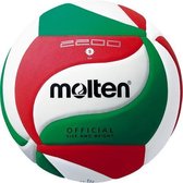 Molten Volley-ball V5m2200 Cuir artificiel Wit/ vert / rouge Taille 5