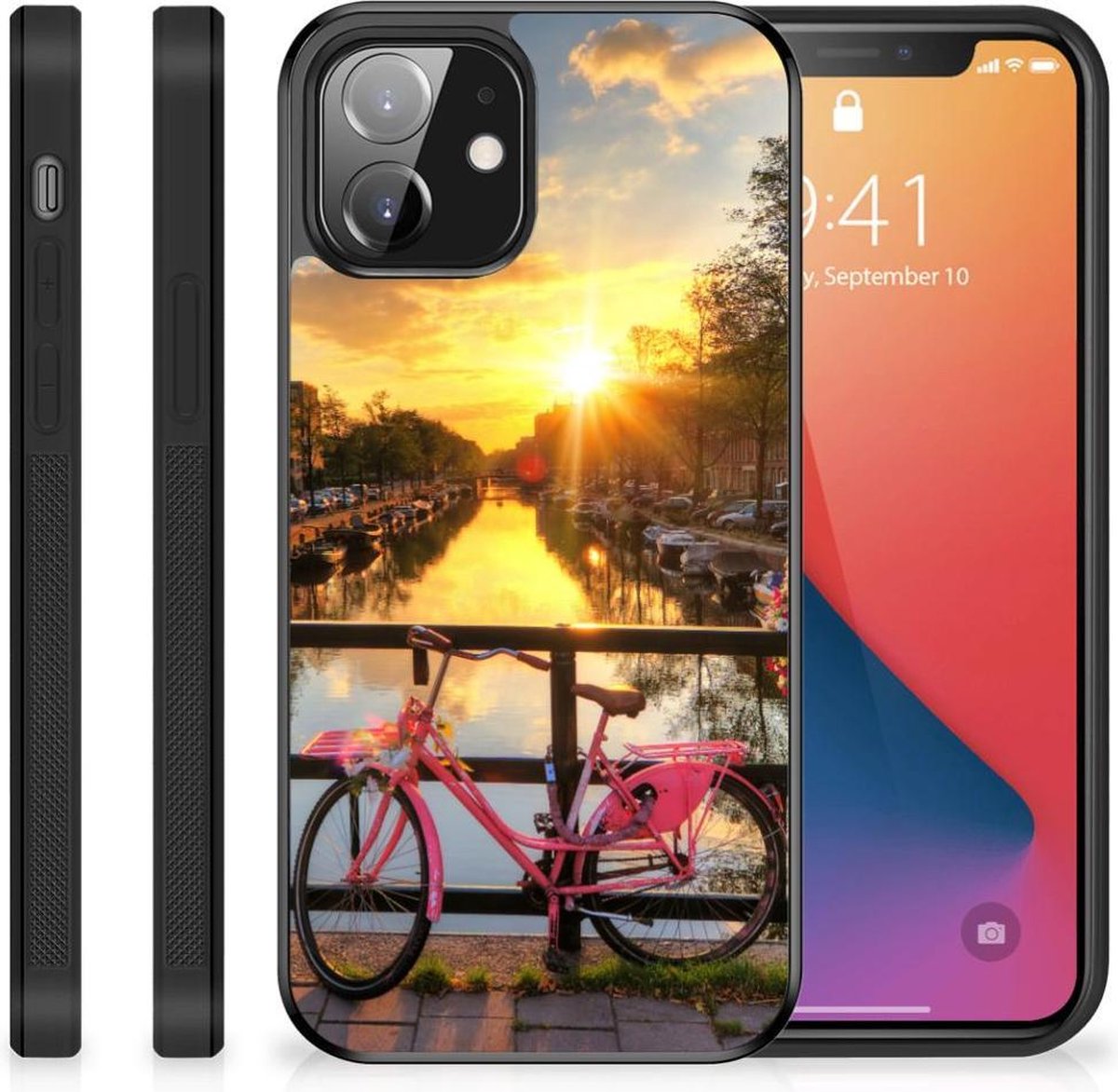 iPhone 12 Mini Silicone Hoesje Amsterdamse Grachten