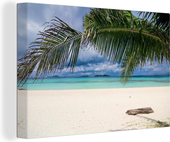 Canvas Schilderij Rustig en mooi wit strand van Coron Island - 60x40 cm - Wanddecoratie