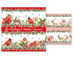 Kaarten - Kerst - Janneke Brinkman - Herten/vogels - 2 motieven - 10 st.