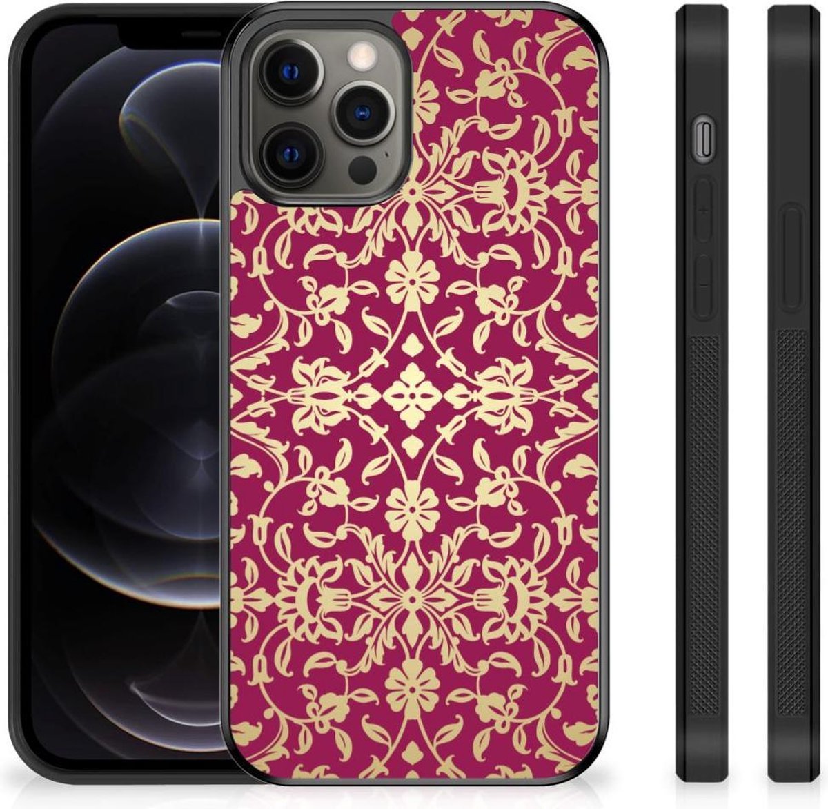 Hoesje TPU iPhone 12 Pro Max Barok Pink