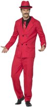 Smiffy's - Maffia Kostuum - Rode Italiaanse Gangster Chicago - Man - Rood - XL - Carnavalskleding - Verkleedkleding