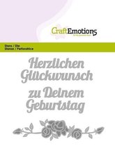 CraftEmotions Mal Text - Herzlichen Gluckwunsch Duits  Card 11x9cm