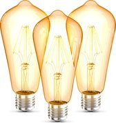 B.K.Licht - Filament lamp - E27 - ST64 Edison - 2.700K - 4W - 3 stuks