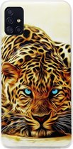 ADEL Siliconen Back Cover Softcase Hoesje Geschikt voor Samsung Galaxy A71 - Tijger