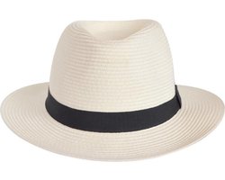 Pana-Mate Fedora Hoed Dames & Heren Zonnehoed Reisvriendelijk Materiaal House of Ord - Maat: L-XL: 61 cm - Ivory