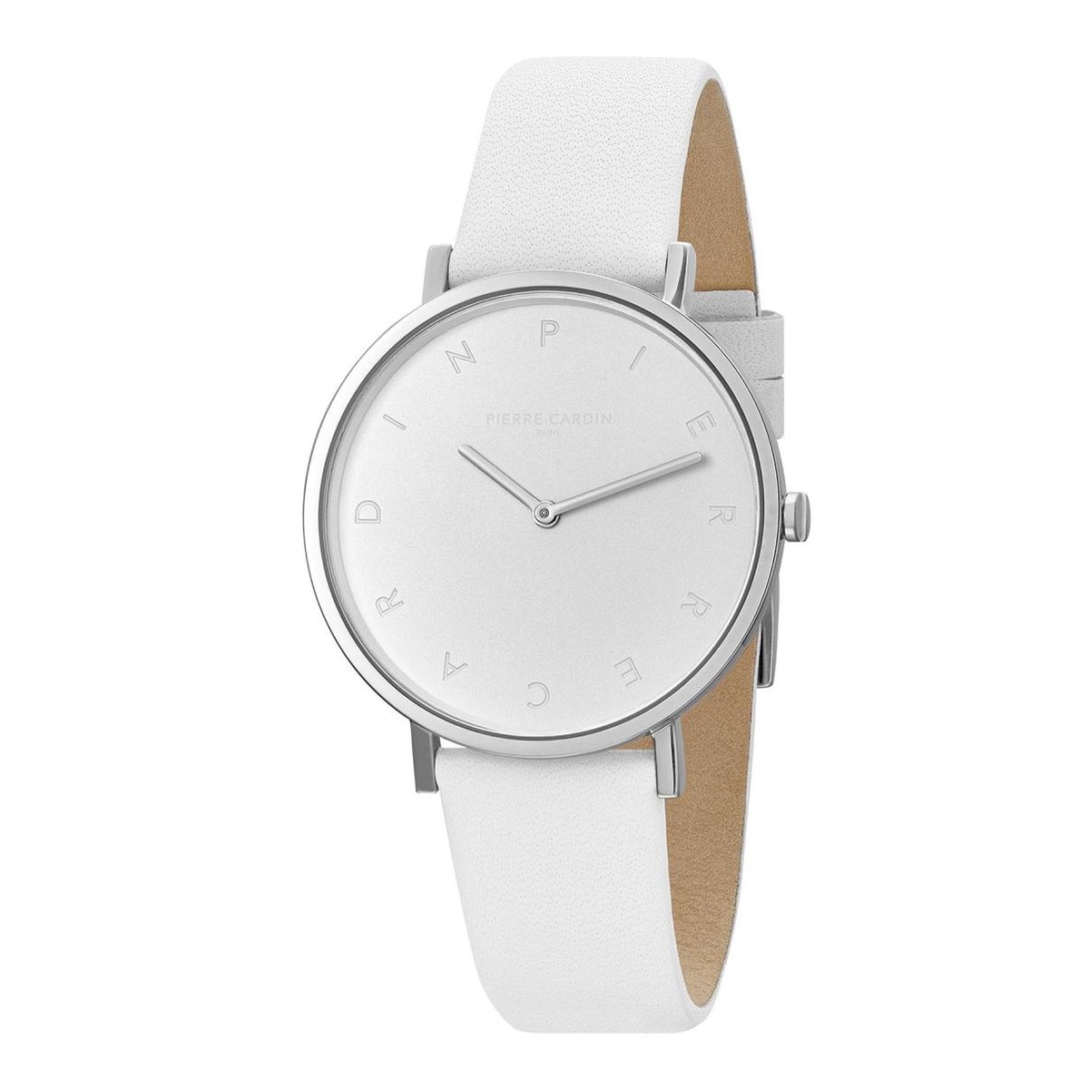 Pierre Cardin Belleville Tribute CBV.1000 Horloge - Leer - Wit - Ø 39 mm
