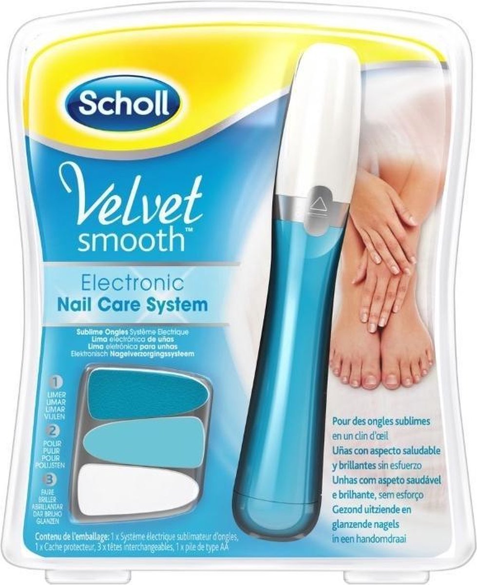 Bekijk het internet bon Gevlekt Scholl Velvet Smooth Elektrisch Nagelvijl Blauw - 1 stuk | bol.com