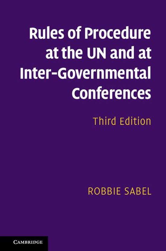 Rules of Procedure at the UN and at Inter-Governmental Confe ... - cover