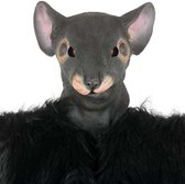 Fiestas Guirca Verkleedmasker Rat Latex Donkergrijs One-size