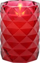 Peha Led-kaars In Kaarshouder 12 Cm Wax/glas Rood