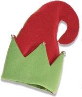 Witbaard Elfenmuts Polyester Rood/groen One-size