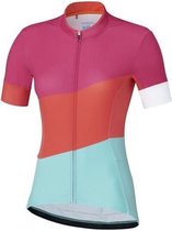 Shimano Fietsshirt Sumire Dames Polyester Roze/blauw Maat M