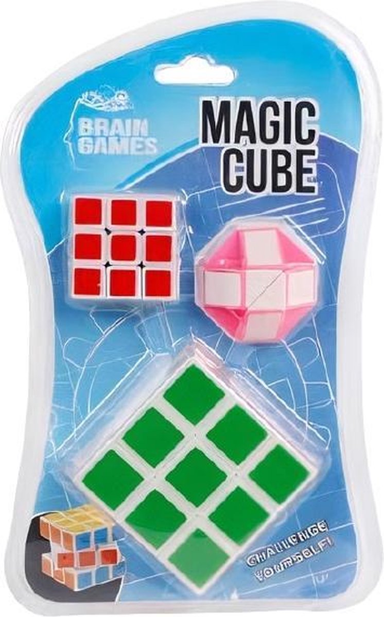 Johntoy Puzzle Magique Cube et serpent 3 pièces rouge 