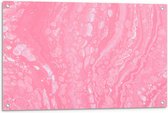 Tuinposter – Roze/Witte Verfvlekken - 90x60cm Foto op Tuinposter  (wanddecoratie voor buiten en binnen)