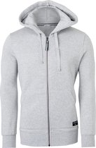 Björn Borg hoodie jacket - heren sweatvest dik - lichtgrijs melange - Maat: XXL