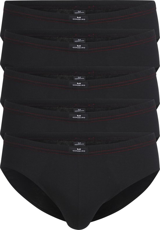 Gotzburg heren slips (5-pack) - zwart - Maat: XL