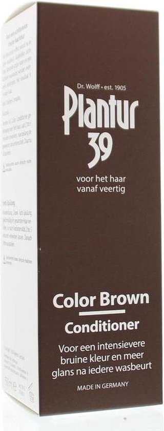 Plantuur 39 Color Brown Conditioner voor het haar vanaf veertig in bruine verpakking.