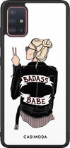 Samsung A51 hoesje - Badass babe blondine | Samsung Galaxy A51 case | Hardcase backcover zwart