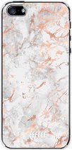 iPhone SE (2016) Hoesje Transparant TPU Case - Peachy Marble #ffffff