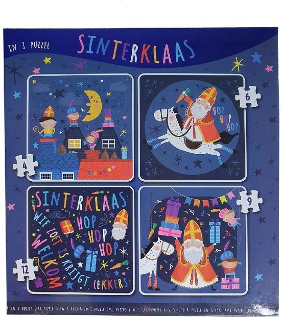 Puzzel - Sinterklaas - 4 Puzzels - 4, 6, 9 & 12 stukjes | Games | bol.com