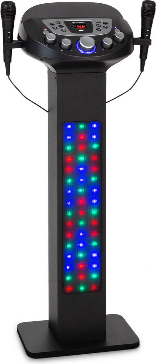 KaraBig LightUp karaoke-installatie BT 2xmicro multicolor USB 40W RMS 640W peak - Auna
