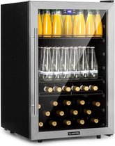 Klarstein Beersafe drankenkoelkast - horeca - compressor - temperatuur instellen - 1 en 20 C° - glas - edelstaal