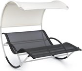 Blumfeldt The Big Easy schommelbank - ergonomisch designafneembaar dak - weerbestendig - UV- en zonnebescherming - draagkracht van 350 kg