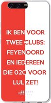 6F hoesje - geschikt voor Huawei P10 Plus -  Transparant TPU Case - Feyenoord - Quote #ffffff