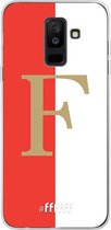 6F hoesje - geschikt voor Samsung Galaxy A6 Plus (2018) -  Transparant TPU Case - Feyenoord - F #ffffff