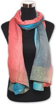 Sjaal dames met glitter - Roze / Blauw  - Viscose