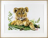 Lief jong leeuwtje borduren (pakket)