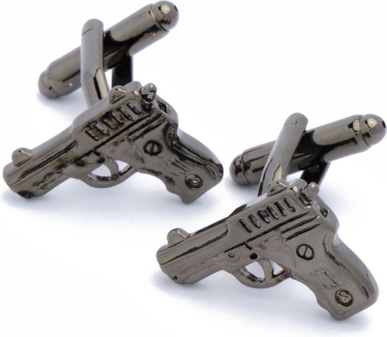 Boutons de manchette - Rifle Pistol Glock Dark Metal
