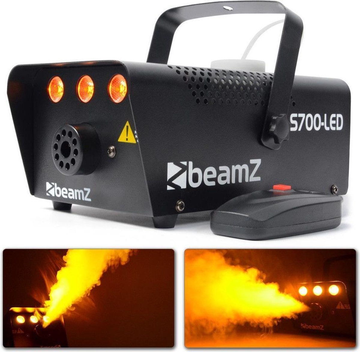 Rookmachine met Vlam effect en Rookvloeistof - BeamZ S700 - 700 Watt - Ophangbeugel - BeamZ